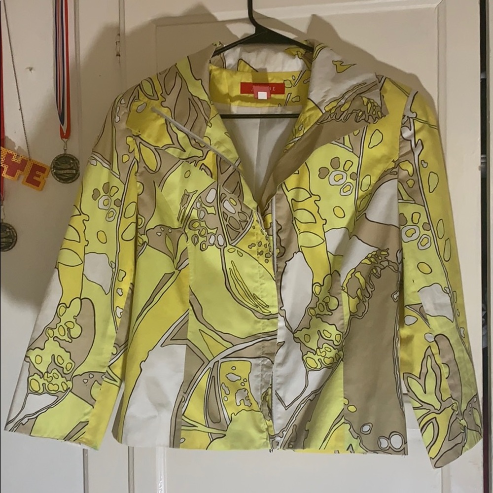 A Line yellow zip up blouse/jacket